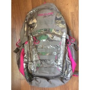 Pink Camouflaged Backpack
